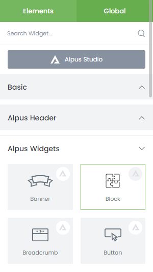 block widget
